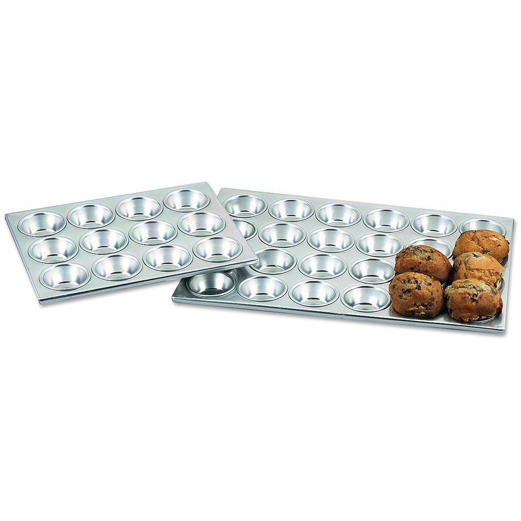 Heavy Duty Aluminum Muffin Cupcake Pan 12 or 24 Capacity